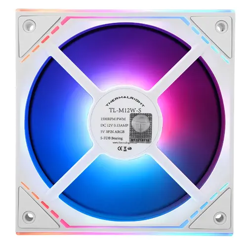 Thermalright ventilator Fan 120mm - TL-M12W-S - Infinity Mirror aRGB Lighting, Alb - 6