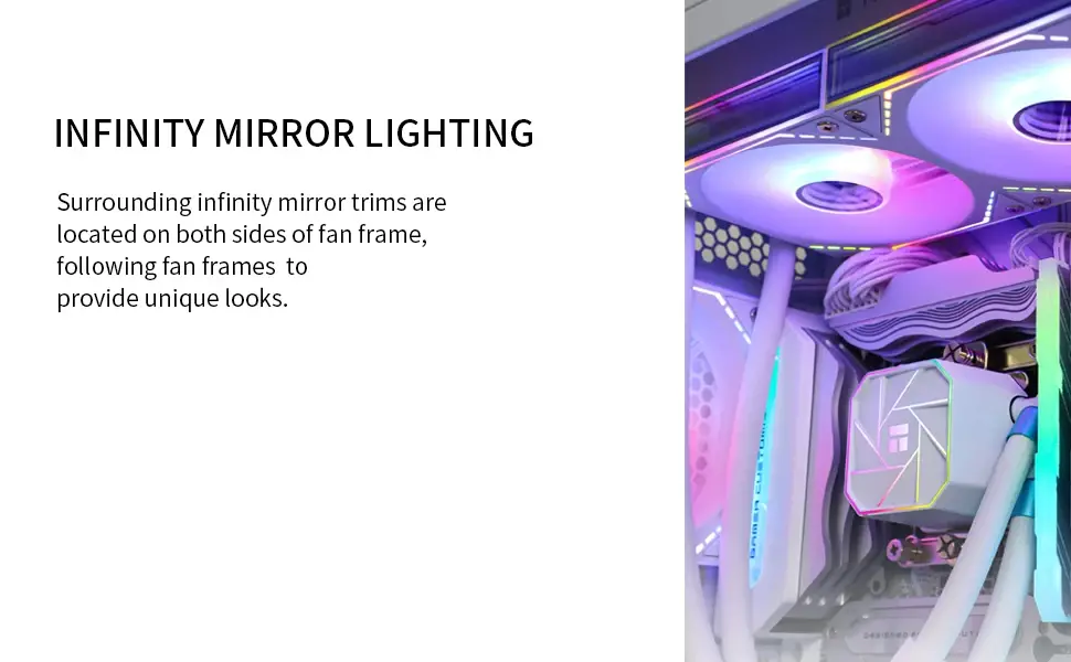 Thermalright ventilator Fan 120mm - TL-M12W-S - Infinity Mirror aRGB Lighting, Alb - image 9