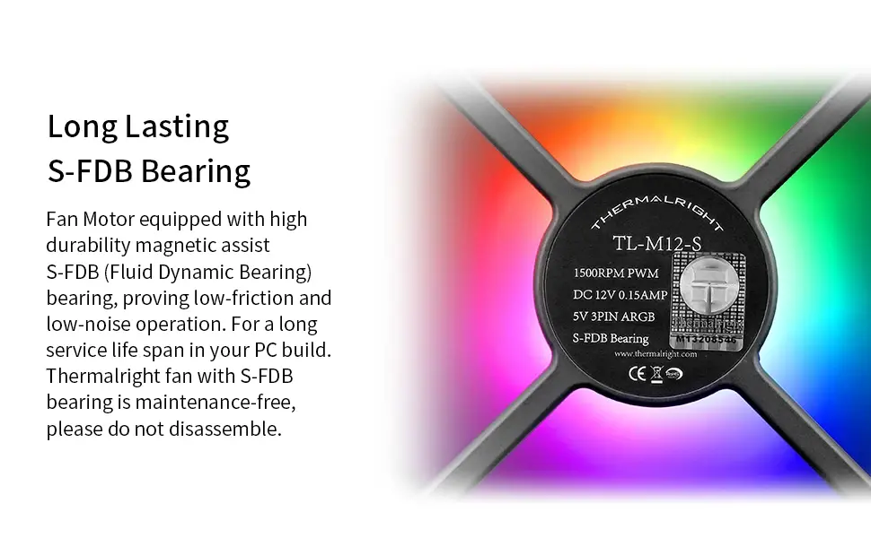 Thermalright ανεμιστήρας Fan 120mm - TL-M12-S - Infinity Mirror aRGB Lighting, μαύρος - image 12