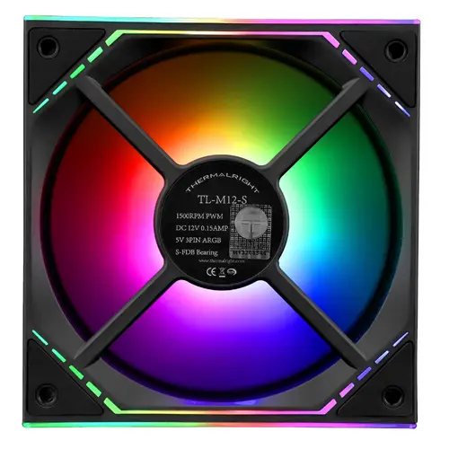 Thermalright ανεμιστήρας Fan 120mm - TL-M12-S - Infinity Mirror aRGB Lighting, μαύρος - 4
