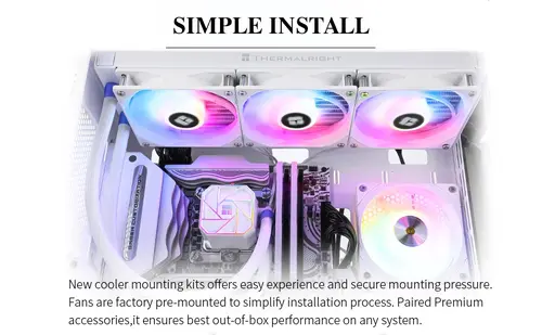 Thermalright водно охлаждане Water Cooling Aqua Elite 360 White A-RGB V3 - LGA1851/LGA1700/AM5 - image 11