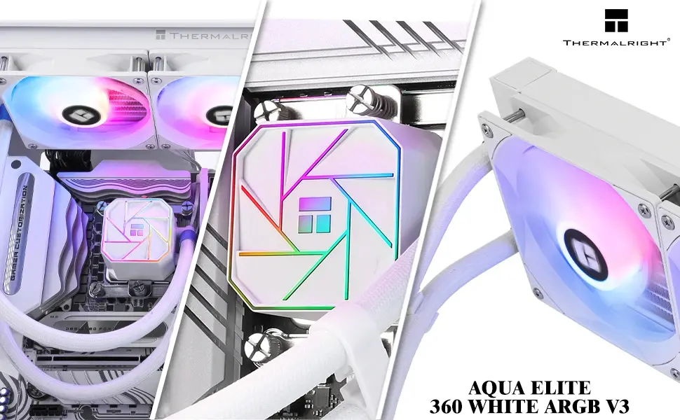Thermalright водно охлаждане Water Cooling Aqua Elite 360 White A-RGB V3 - LGA1851/LGA1700/AM5 - image 12