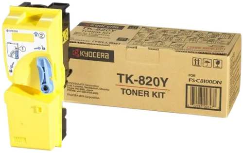 Тонер касета Kyocera TK-820Y, жълта