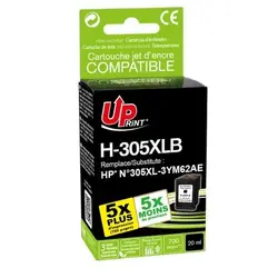 Ink cartridge, UPRINT, Black – compatible with HP 3YM62AE (305XL)