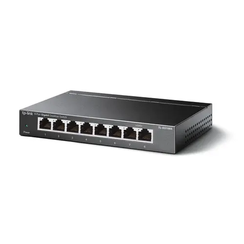 Комутатор TP-Link TL-SG108S, 8-port Gbit, QoS, IGMP snooping, настолен, метален - image 1
