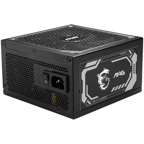 MSI MAG A1250GL PCIE5 Power Supply 1250W, 80 PLUS Gold, 135 mm Fan Size, Protections: OCP/OVP/OPP/OTP/SCP/UVP, Active PFC Design, Flat Cable Equipment, Dimensions: 150mmx150mmx86mm, 5Y Warranty - image 1