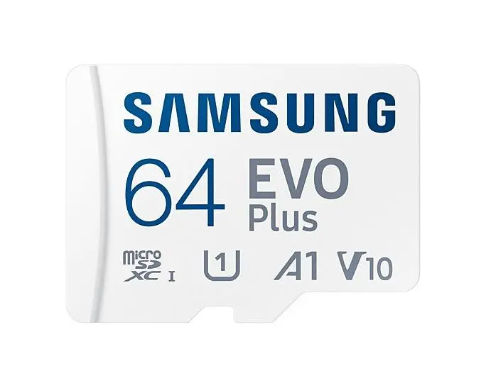 Памет, Samsung 64GB micro SD Card EVO Plus with Adapter, Class10, Transfer Speed up to 160MB/s