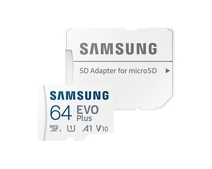 Памет, Samsung 64GB micro SD Card EVO Plus with Adapter, Class10, Transfer Speed up to 160MB/s - image 1