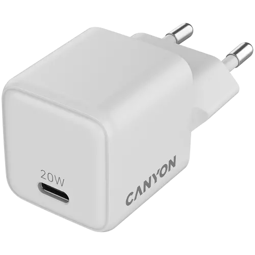 Φορτιστής CANYON CU20C GaN 20W 1xPD EU, λευκός - 4