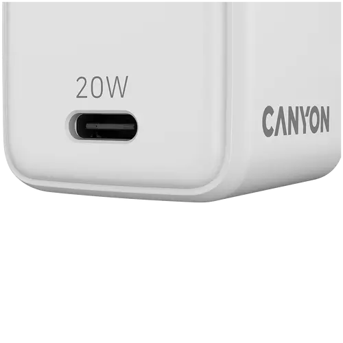 Încărcător CANYON CU20C GaN 20W 1xPD EU, alb - 5