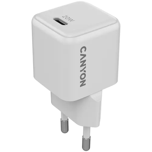 Φορτιστής CANYON CU20C GaN 20W 1xPD EU, λευκός - 1