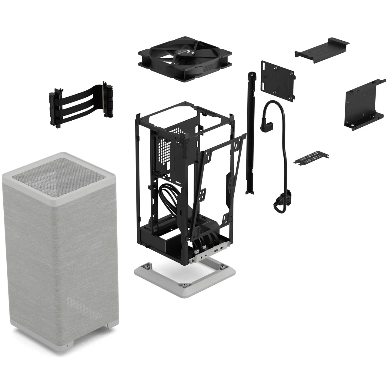 Кутия за компютър, FRACTAL DESIGN FD MOOD LIGHT GRAY MITX - image 6