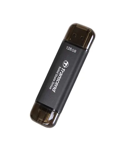 Hard disk, Transcend 128GB, SSD extern, ESD310C, USB 10Gbps, Type C/A, Negru - 2