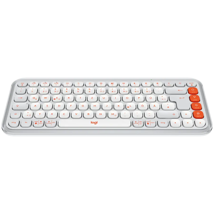 Клавиатура, Logitech Pop Icon Keys - White - US INT'L - BT - N/A - INTNL-973 - image 1