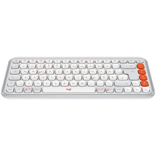 Клавиатура, Logitech Pop Icon Keys - White - US INT'L - BT - N/A - INTNL-973 - image 1