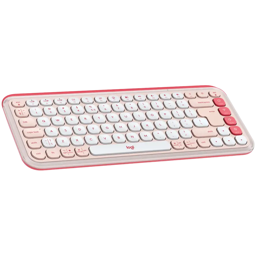 Клавиатура, Logitech Pop Icon Keys - Rose - US INT'L - BT - N/A - INTNL-973 - image 2