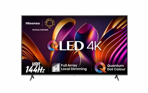 Телевизор, Hisense 75" E7NQ Pro, 4K Ultra HD 3840x2160, QLED, Quantum Dot, 144Hz, HDR 10+ adaptive, HLG, Dolby Vision, DTS Virtual X, Smart TV, WiFi 5GHz, WiFi Direct,Light Sensor, BT, Anyview Cast, 3xHDMI, 2xUSB, LAN, CI+, DVB-T2/C/S2, Black