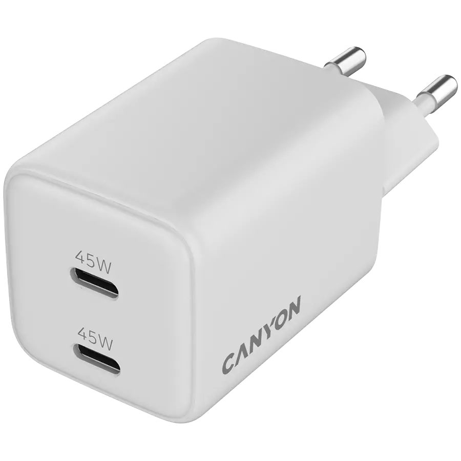 CANYON charger CU45CC GaN 45W 2xPD EU White - image 3