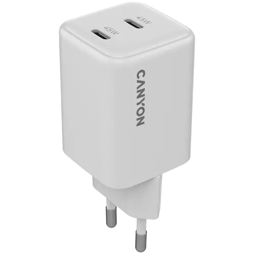 CANYON charger CU45CC GaN 45W 2xPD EU White