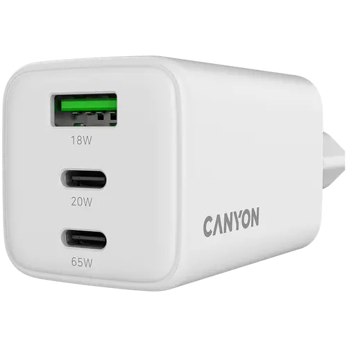 CANYON charger CU65ACC GaN 65W 2xPD 1xQC EU White - image 4