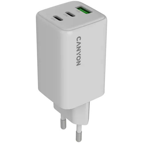 CANYON charger CU65ACC GaN 65W 2xPD 1xQC EU White