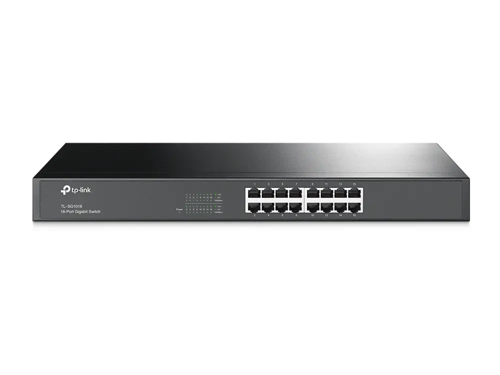 Switch TP-Link TL-SG1016, 16 θυρών Gigabit, 16x10/100/1000M, 1U RM, ατσάλινο περίβλημα