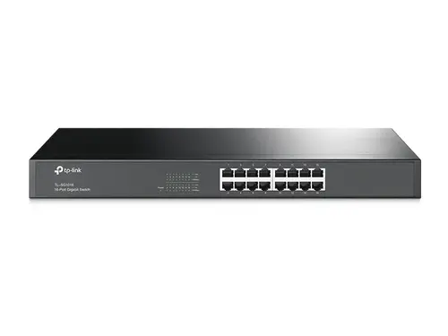 Комутатор TP-Link TL-SG1016, 16-port Gigabit, 16x10/100/1000M, 1U RM, steel case