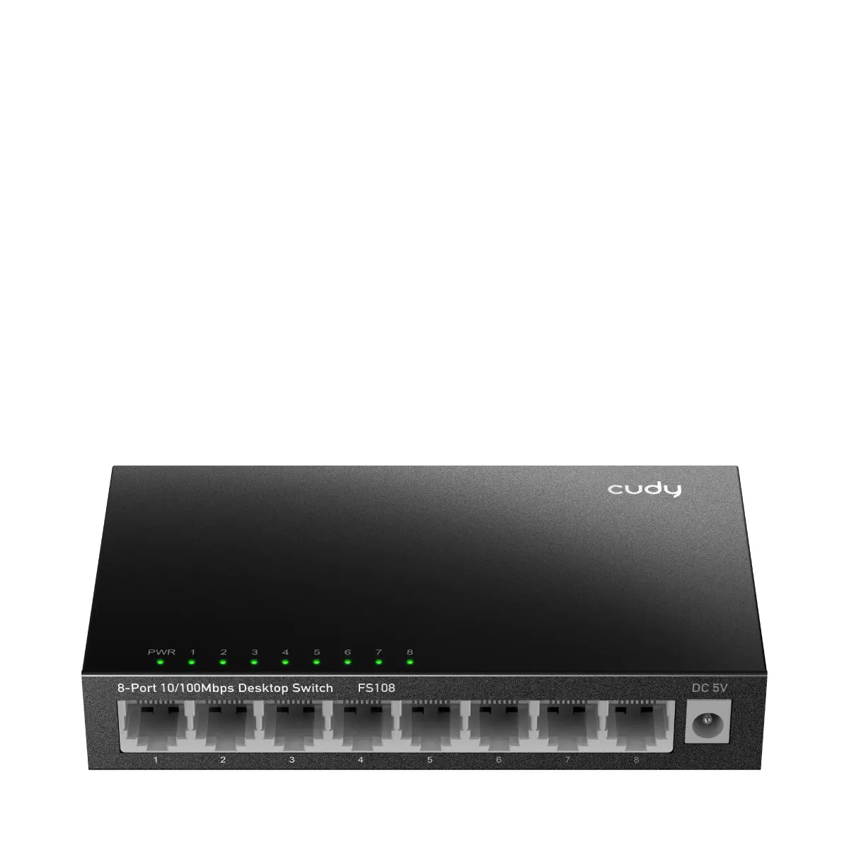 Switch Cudy FS108, 8 θυρών 10/100 Mbps RJ 45, Μεταλλική θήκη, Μαύρο