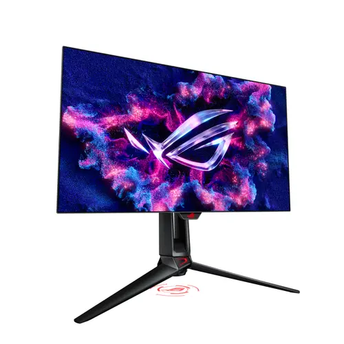 Монитор, Asus ROG Swift OLED PG27AQDP Gaming monitor 27 ", WOLED panel, 480 Hz (above 360Hz), 0.03 ms (GTG), FreeSync Premium, custom heatsink, ASUS OLED Care+, AI Assistant, VESA DisplayHDR 400 True Black, uniform brightness, 99% DCI-P3, true 10-bit color - image 1