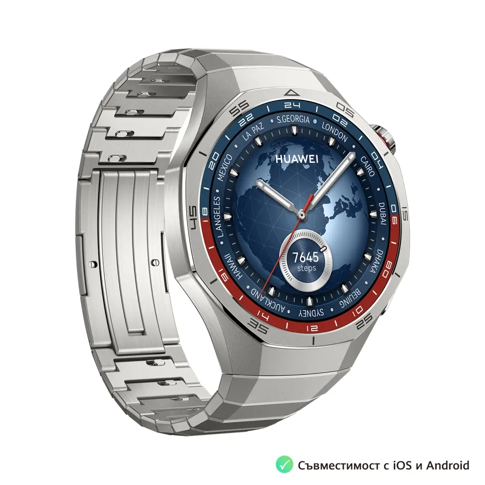 Часовник, Huawei Watch GT5 Pro Vili-B29M, 1.43", Amoled, 466x466, PPI 326, BT5.2, BLE/BR/EDR, 524mAh, 40-meter free diving, HUAWEI TruSense System, ECG analysis, Battery life up to 14 days, Compatible with iOS and Android devices, Titanium - image 1