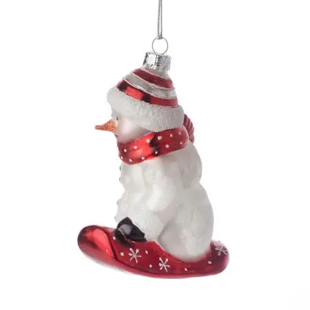 Стъклена играчка снежен човек - image 1