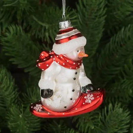 Стъклена играчка снежен човек - image 3