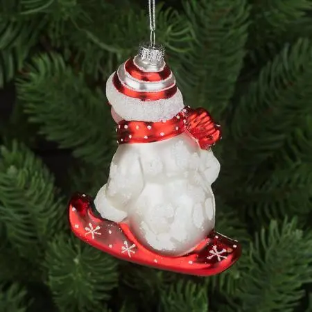 Стъклена играчка снежен човек - image 4