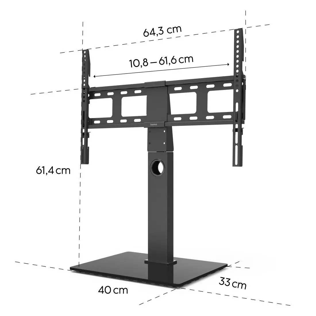 Стойка за TV Stand Fullmotion до 165см / 65"/ до 40 кг, 220867 - image 10