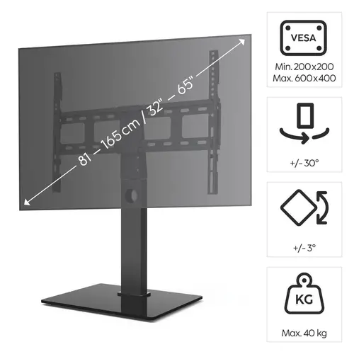 Стойка за TV Stand Fullmotion до 165см / 65"/ до 40 кг, 220867 - image 7