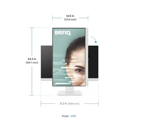 Monitor, BenQ GW2486TC 24" IPS, FHD, 100Hz, 1920x1080, USB-C 65W, DP1.2x1, HDMI1.4x1, DP out, difuzoare 2Wx2, suport cu înălțime reglabilă, coding - 10