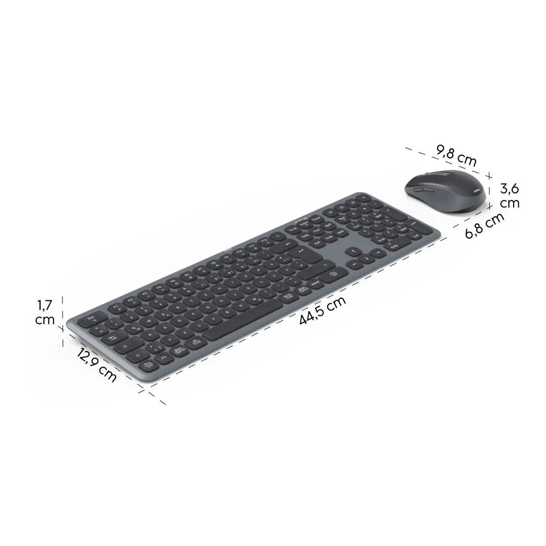 HAMA Set wireless tastatură și mouse WKM-550, negru, buton AI - image 10