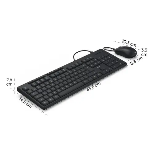 HAMA Жичен комплект клавиатура и мишка CKM-200, USB-A, USB-C - image 10