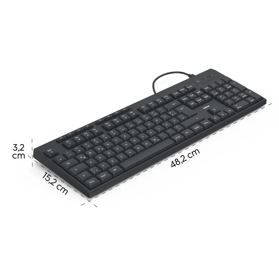 HAMA Tastatură cu fir CK-200, chirilizată, USB-A, USB-C, taste multimedia - image 10