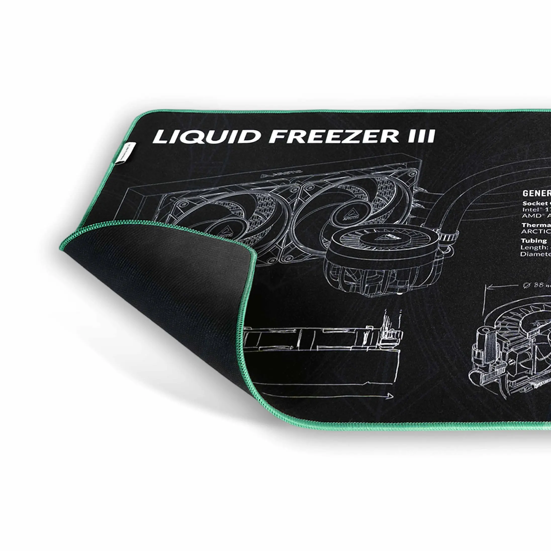 Arctic gaming mousepad Gaming Mousepad Liquid Freezer III Design - image 1