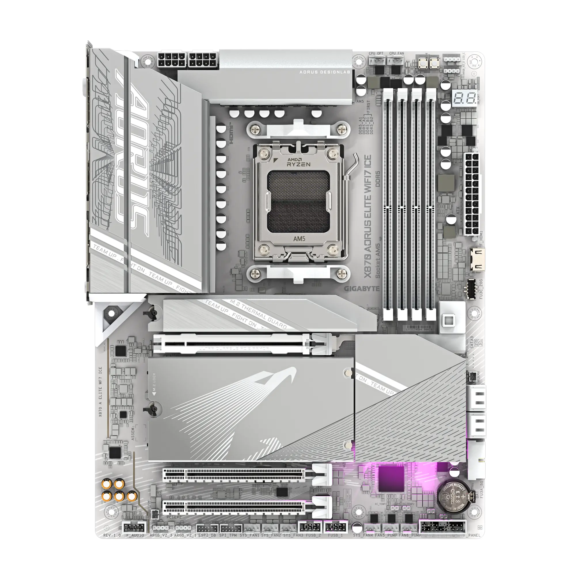 Μητρική πλακέτα GIGABYTE X870 AORUS ELITE ICE WIFI 7, Socket AM5