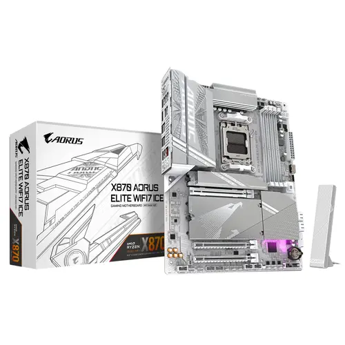 Дънна платка GIGABYTE X870 AORUS ELITE ICE WIFI 7, Socket AM5 - image 5