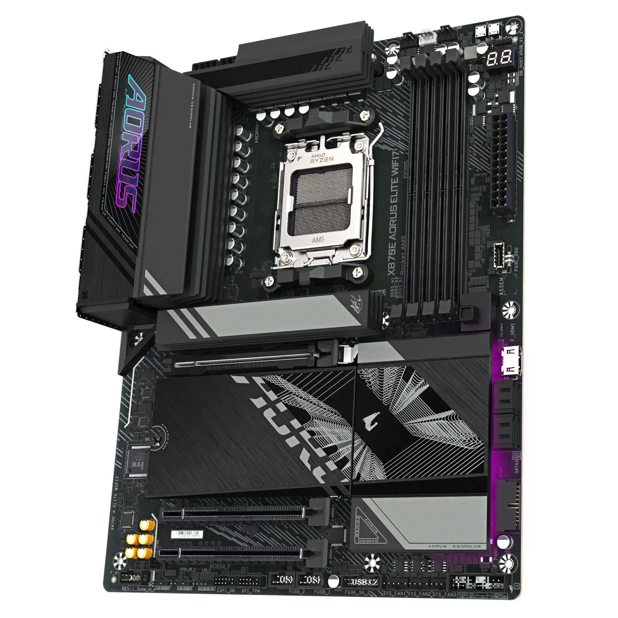 Дънна платка GIGABYTE X870E AORUS ELITE WIFI 7, Socket AM5 - image 1