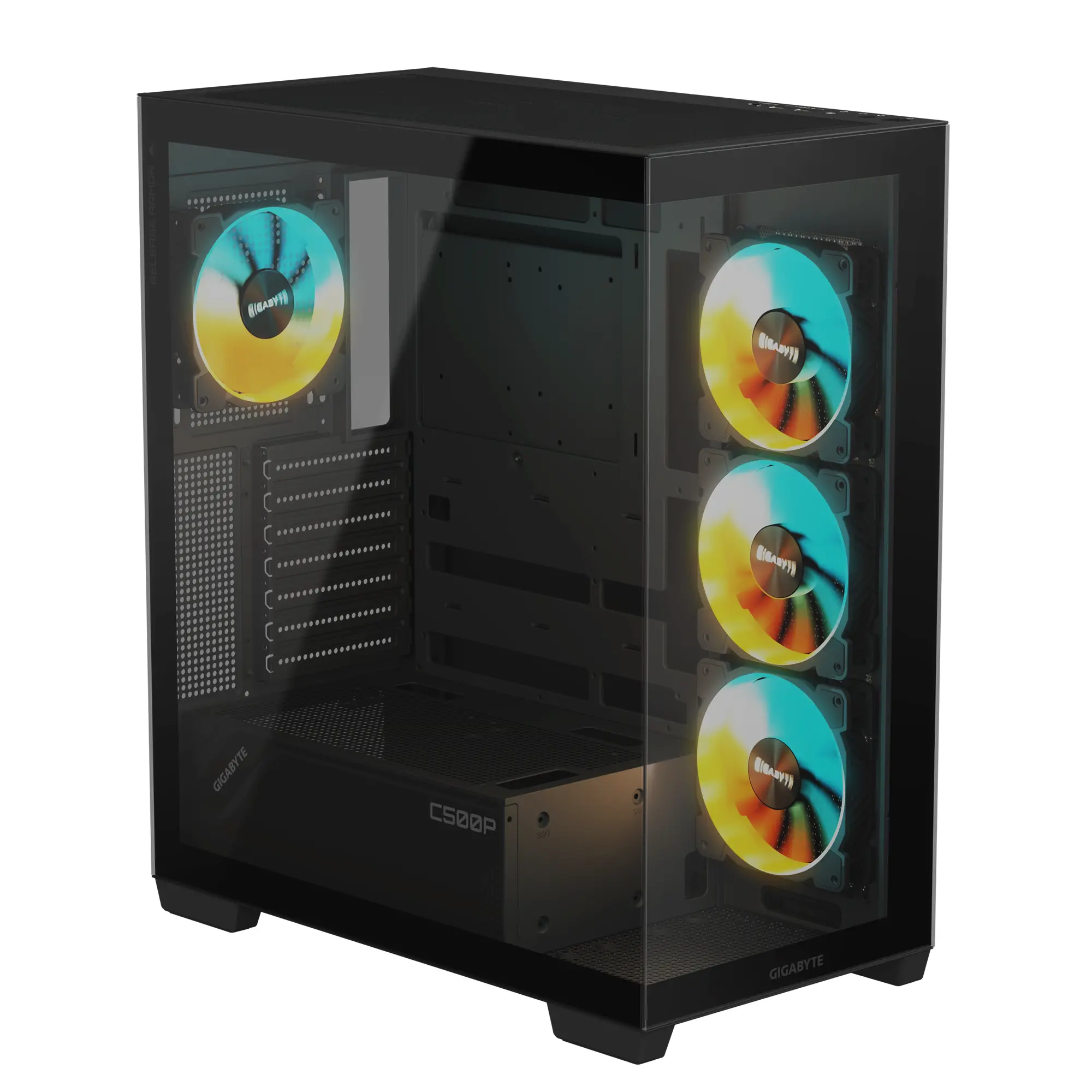 Кутия Gigabyte C500 PANORAMIC Stealth Black - Mid-Tower - image 1