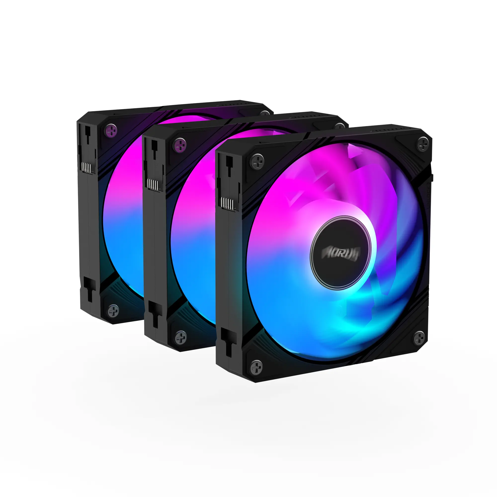 Set ventilatoare GIGABYTE AORUS EZ CHAIN 120 Black 3-Pack ARGB - image 1