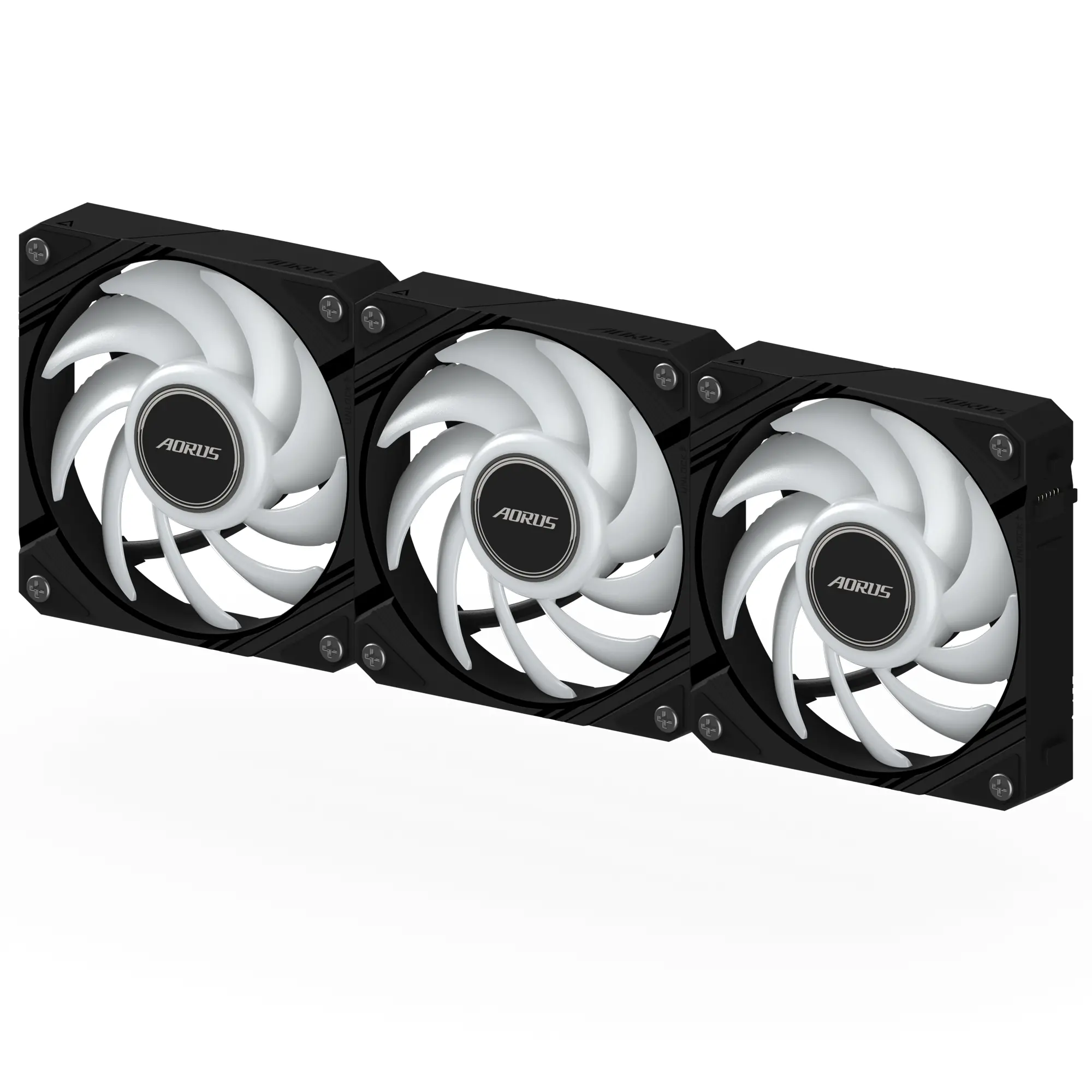 Σετ ανεμιστήρων GIGABYTE AORUS EZ CHAIN 120 Black 3-Pack ARGB - image 4