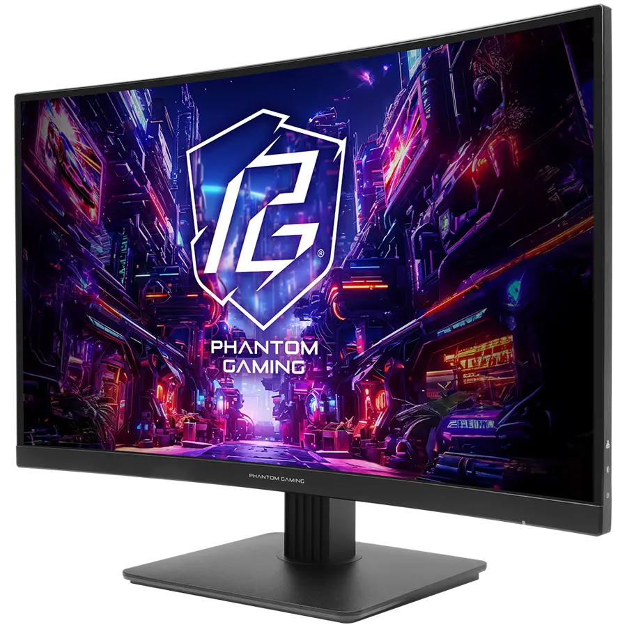 Asrock Curved Gaming Monitor, 27" QHD(2560x1440) VA, Anti-Glare, 180 Hz, 132% sRGB, 5000:1, 16:9, 300 cd/m², 178º/178º, 1ms (MPRT), AMD FreeSync, Flicker-free, Tilt, VESA, 2x 2W Speakers, 2x HDMI 2.0, 1x DP 1.4, 1x Audio Jack (3.5mm), 3Y - image 2