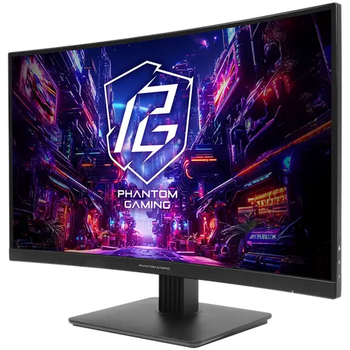 Asrock Curved Gaming Monitor, 27" QHD(2560x1440) VA, Anti-Glare, 180 Hz, 132% sRGB, 5000:1, 16:9, 300 cd/m², 178º/178º, 1ms (MPRT), AMD FreeSync, Flicker-free, Tilt, VESA, 2x 2W Speakers, 2x HDMI 2.0, 1x DP 1.4, 1x Audio Jack (3.5mm), 3Y - image 2