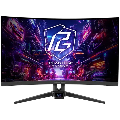 Asrock Curved Gaming Monitor, 27" FHD(1920x1080) 1500R VA, AG, 280 Hz, 127% sRGB, 16:9, 4000:1, 300 cd/m², 178º/178º, 1ms (MPRT), Flicker-free, Low Blue Light, Swivel, Tiltt Adjustment, 2x 2W Speakers, 2x HDMI 2.0, 1x DP 1.2, 1x Audio Jack, 3Y