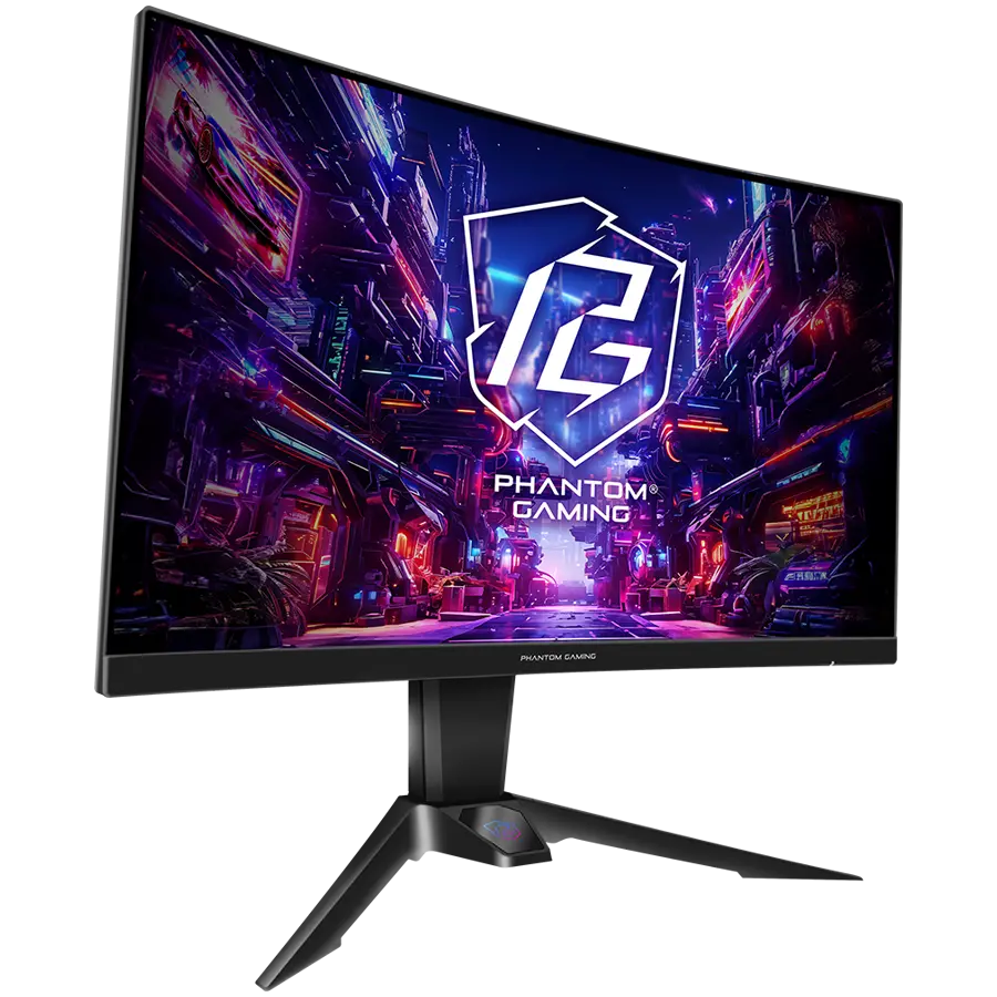 Asrock Curved Gaming Monitor, 27" QHD(2560x1440) VA, Anti-Glare, 180 Hz, 132% sRGB, 5000:1, 16:9, 300 cd/m^2, 178º/178º, 1ms (MPRT), FreeSync, Flicker-free, Tilt, Swivel, Hight adj, VESA, 2x 2W Speaker, 2x HDMI, 1x DP, 1x Audio, Wi-Fi antenna, 3Y - image 1